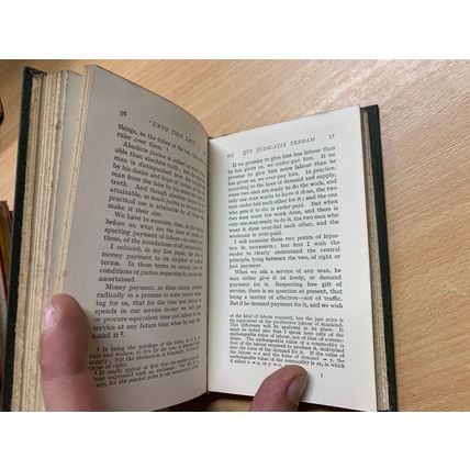 1920 JOHN RUSKIN "UNTO THIS LAST" POLITICAL ECONOMY ESSAYS ANTIQUE HB BOOK (P3)