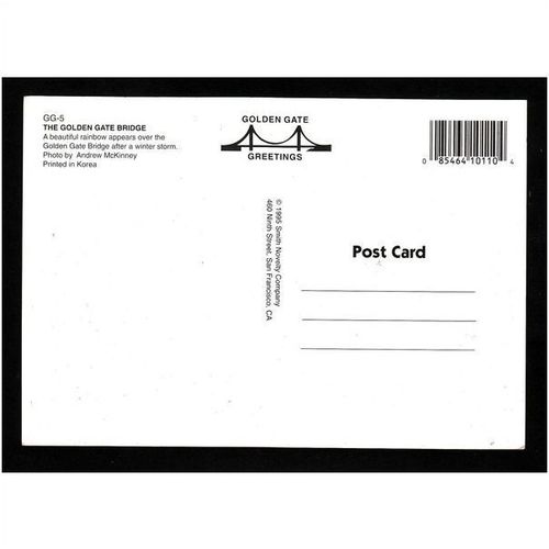 AMERICAN POST CARD - SAN FRANCISCO. THE GOLDEN GATE BRIDGE - UNUSED