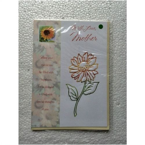 With Love, Mother - glitter card flower 2
