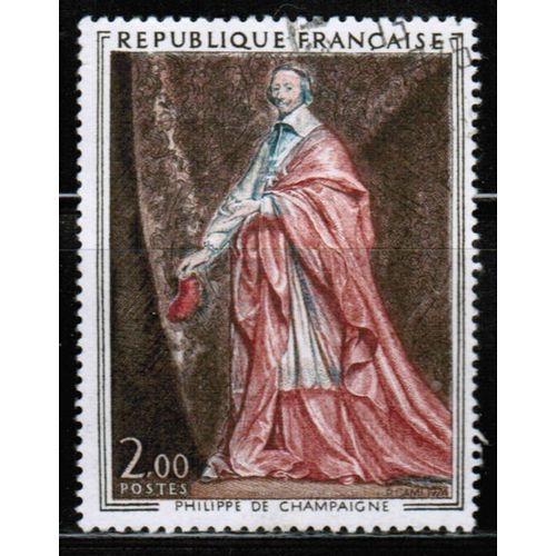 1974 France - P. de Champaigne painting 2.00 Fr.- Sc# 1394 used