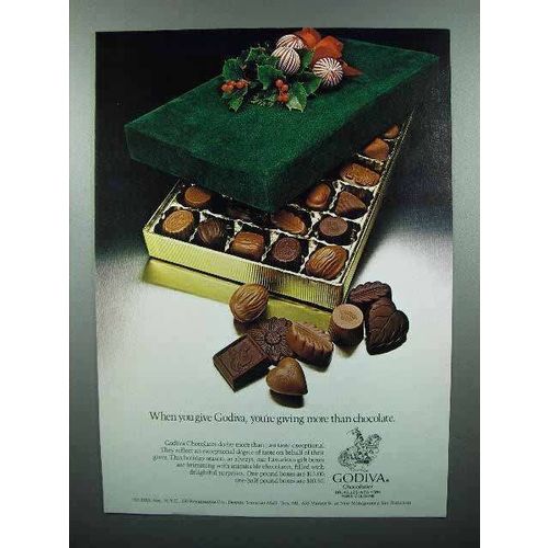 1978 Godiva Chocolate Ad - You're Giving More