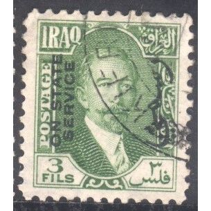 Iraq 1932 (on State Service) - SG O156 - 3f green - King Faisal 1 - used