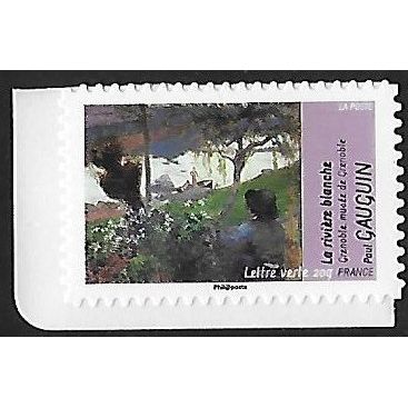France SG 5351: 20 g. lettre verte mult. La Rivière Blanche (Paul Gaugin).