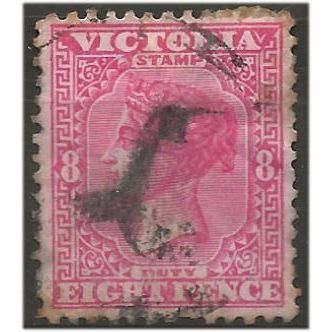 Victoria 1895 SG302 8d Bright Scarlet/Pink Good Used . .. .