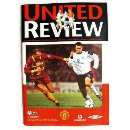 2001 programme Manchester United v. Fulham