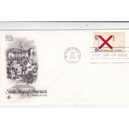 Alabama United States 1976 State Flags FDC Washington DC cancel Unaddressed VGC