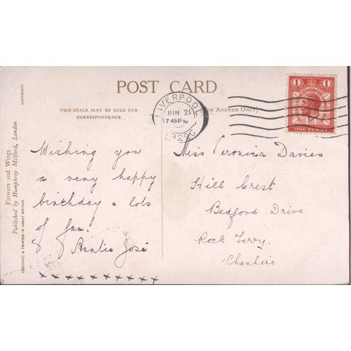 Vintage Humphrey Milford PC c1929 - Oh Bumble Bee You Buzzing Thing...