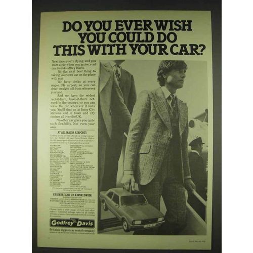 1978 Godfrey Car Rental Ad - Do This With Your Car