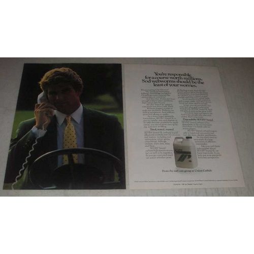 1985 Union Carbide Sevin SL Carbaryl Ad - Responsible for Course Worth Millions