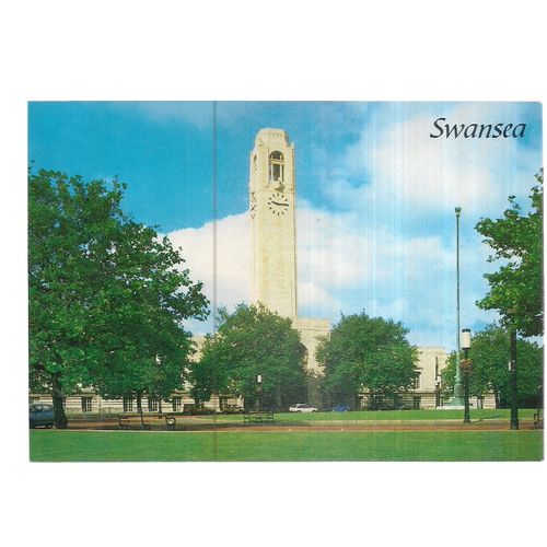 THE CIVIC CENTRE, SWANSEA, GLAMORGAN, WALES. unused vintage postcard =