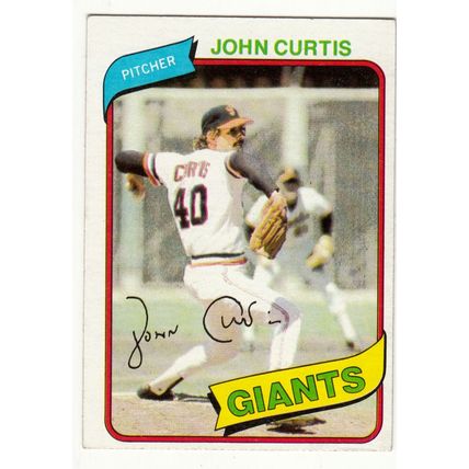 1980 Topps baseball card 12 John Curtis - Giants