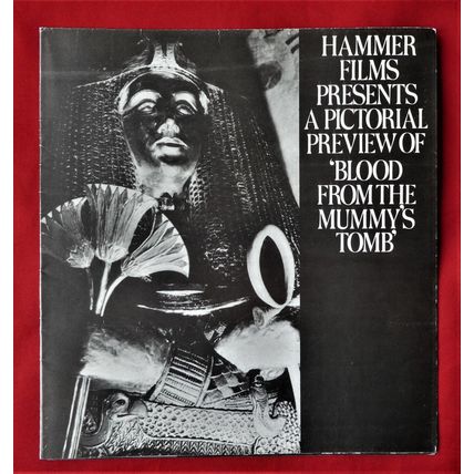 BLOOD FROM THE MUMMY'S TOMB (1971) vintage fold-out Poster Press booklet
