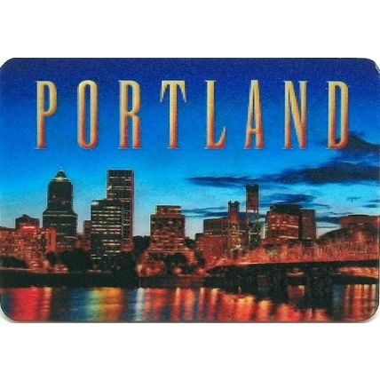 Portland Oregon 3D Fridge Magnet