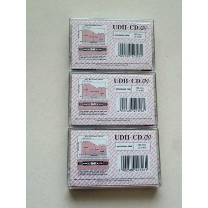 3 MAXELL UDII-CD 120 CHROME AUDIO CASSETTE TAPES