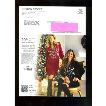 BOSTON PROPER Women's Fashion CATALOG Holiday 2021 STEPHANIE PETERSON COVER