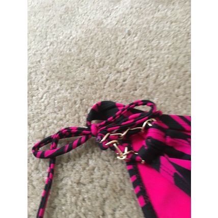 1 Pc George Women's Pink Black Print Swim Bikini Bottom Size XL