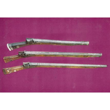 Turkish XVII & XVII Century Match Lock Rifles Turkey Istanbul Old Gun Postcard