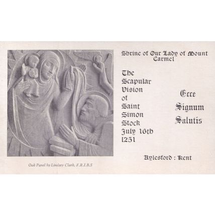 Shrine Of Our Lady Of Mount Carmel Aylesford Kent PB Postcard