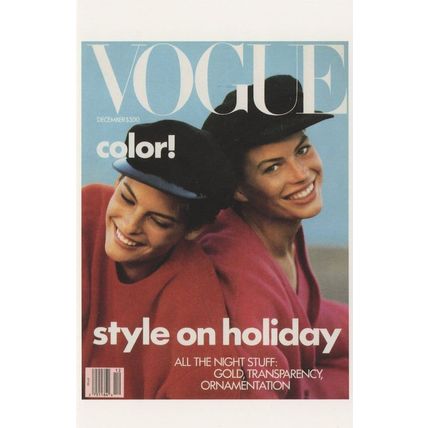 Carre Otis & Linda Evangelista Suntanned Vogue MagazinePostcard