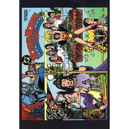 Wonder Woman 1987 First Issue One Comic Book Art Postcard