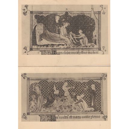 Queen Marys Psalter Occupation Of The Months 2x Postcard s