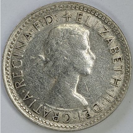 AUSTRALIA 1962 Sixpence, 50% Silver (C - D)
