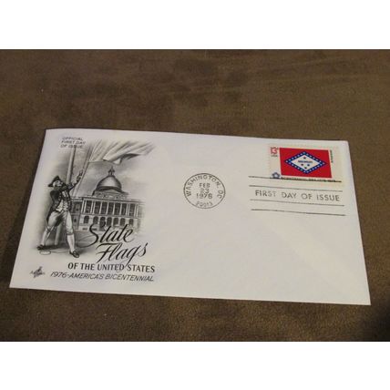 1976 USA / United States FDC Cover -American State Flags series - Arkansas