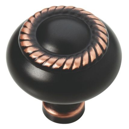 Brainerd 1.25" (32mm) Rope Knob / Bronze w/Copper Highlights P26055W-VBC-C NEW!