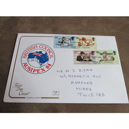 1984 Cotswold GB FDC Cover - British Council - Ausipex 84