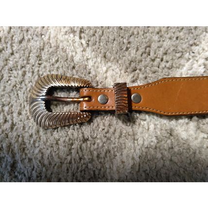 Leegin Silver Creek Collection Leather Belt 28 Ladies Aztec Boho Embroidered