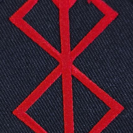 Premium Viking Embroidered Patch Berserker Sacrifice Symbol Iron On 7cmx6cm P634