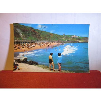 EAST BEACH, FOLKESTONE, KENT.. used vintage postcard 1974 pm =