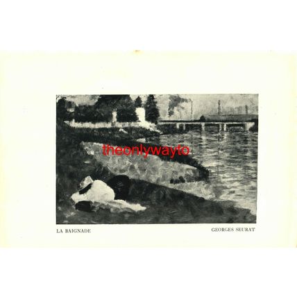 Timber Waggon, Anton Mauve & La Baignade, Georges Seurat, Book Illustration 1920