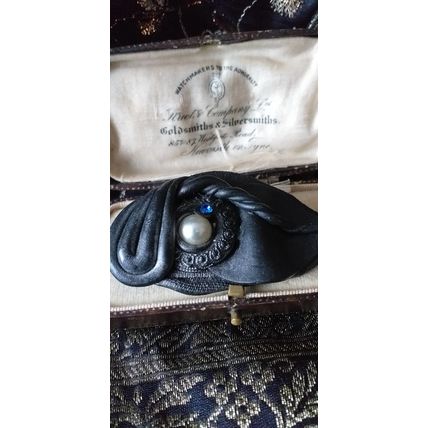 Vintage 1970-s Large Abstract Resin Black Brooch - Very Rare and Beautiful!