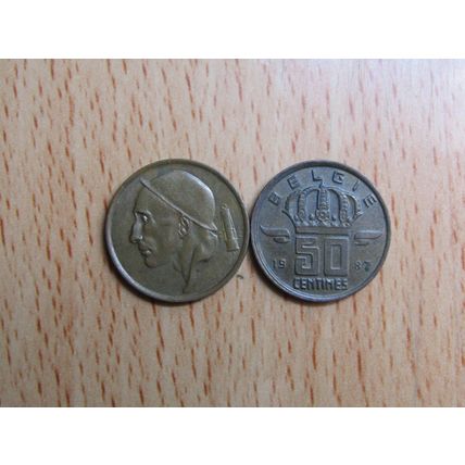 Belgium 1987 50 Centime Belgie (Dutch - Flemish Text) Coin