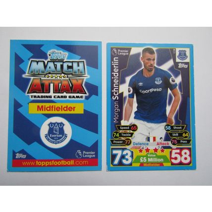 119. Morgan Schneiderlin - Everton - Match Attax 2017/18 Football Card EF1