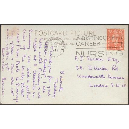 Durlston Head, Swanage, Dorset, 1948 - Judges RP Postcard