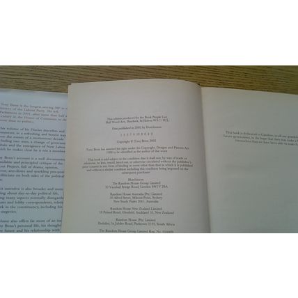 Free At Last! - Tony Benn Diaries 1991 - 2001 (1st H/B Edn) Ted Smart