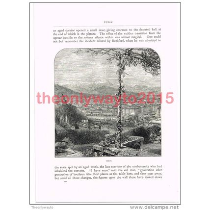 Turin, Italy, Book Illustration (Print), c1891