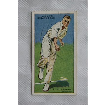 1930 Players Cricketers No. 26 A. Hurwood, Queensland