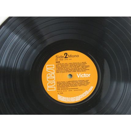 HAIR, BROADWAY CAST RECORDING VINYL LP.