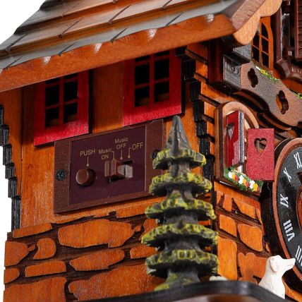 Kintrot Cuckoo Clock Traditional Black Forest Clock Antique Wooden Pendulum Quar