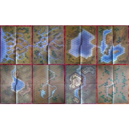 8 Unused BattleTech Maps River Delta River Valley Large Lakes Mountain Lake Wood