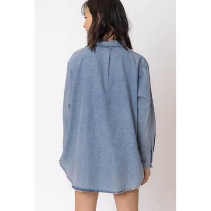 Sky Blue Vintage Washed Chest Pocket Denim Shirt