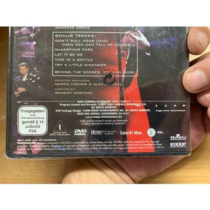 BRAND NEW & SEALED 2001 GLEN CAMPBELL IN CONCERT DVD REGION 2 (P2)