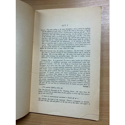 1960 1ST EDITION "A MAN FOR ALL SEASONS" ROBERT BOLT DRAMA PLAY PB BOOK (P2)