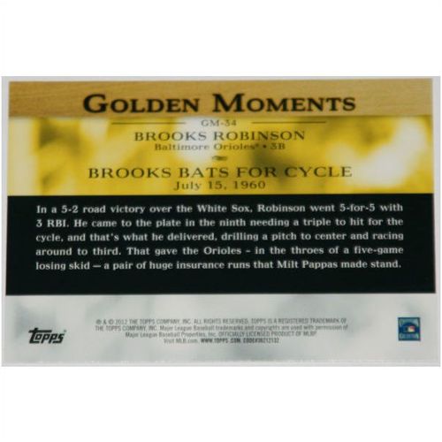 2012 Topps Golden Moments - #GM-34 - Brooks Robinson