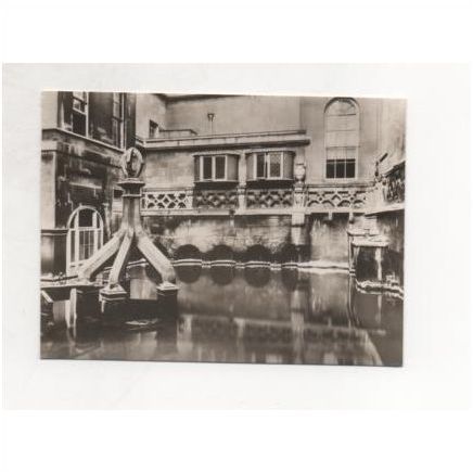 The Kings Bath, Bath, Somerset UK. Small vintage real photo snapshot