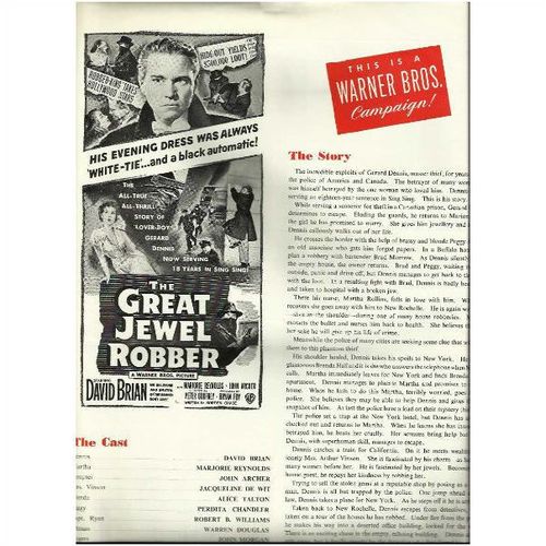 THE GREAT JEWEL ROBBER David Brian, Marjorie Reynolds Press Book