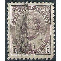Canada 1903 SG183 10c Pale Dull Purple Good/Fine Used ... .